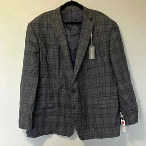 NWT Michael  Kors Kevin blue grey checkered suit blazer sport coat jacket